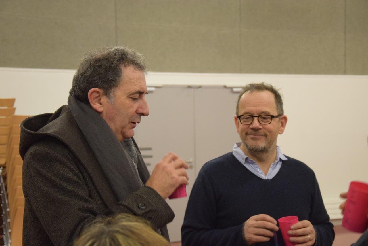 Francois Morel et Thomas Legrand Lampaul-Guimiliau 03 f�vrier 2017. Photo pyb29